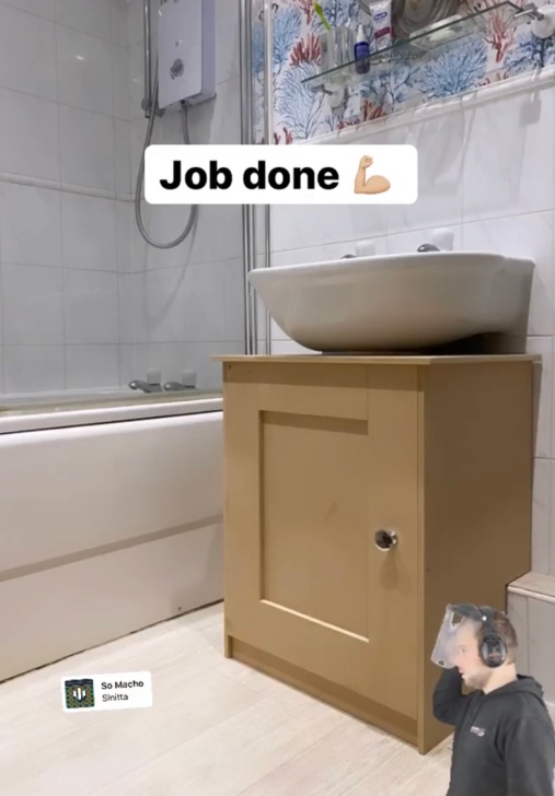 Jack D. March bathroom makeover - under sink cabinet